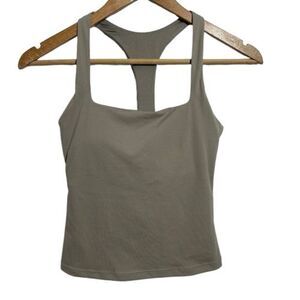 Popflex Audrey Tank S Taupe Stunning Built In Shelf Bra Racerback